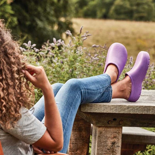 Briers Women's Lilac Comfi Garden Clogs Health and Care