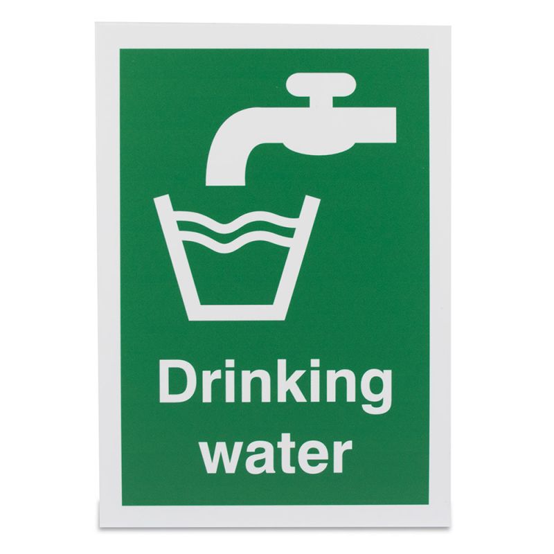 'Drinking Water' Safety Sign Health and Care