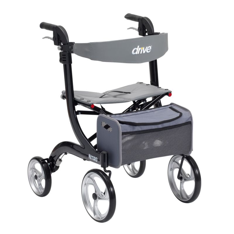 Drive Medical Black Nitro Rollator Health and Care