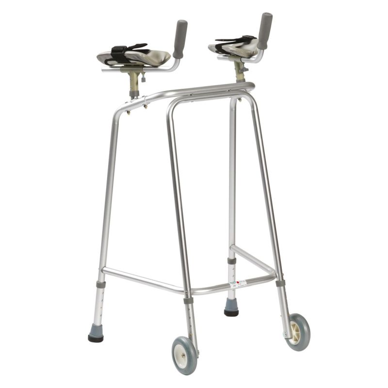 Medium Walking Frame Wheeled + Arm Rests Health and Care