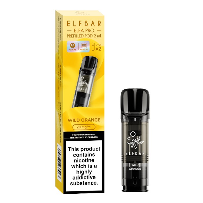 elf bar refills ELFA PRO Wild Orange 2pk ACTIVE Elfa Option:Apple Peach Kit ELFBAR | ELFA |