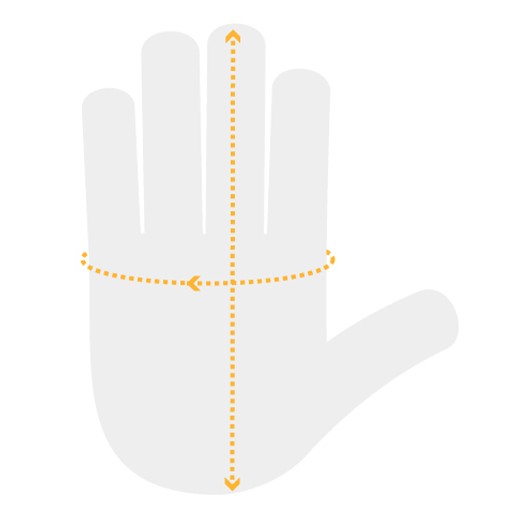 Hand Measuring Ejendals Tegera 84510 Nitrile Gloves | Health and Care