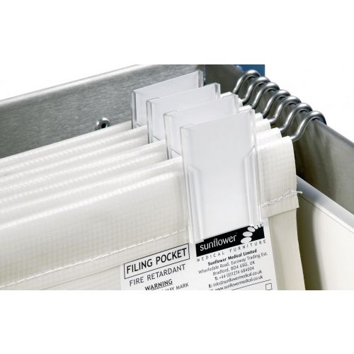 Notes Trolley Filing Pockets 10pk Health and Care