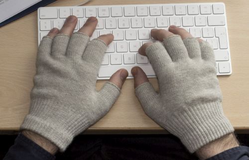 Raynaud's Disease Fingerless Silver Gloves