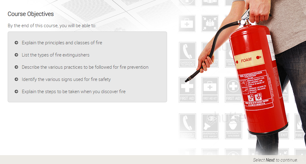 Modules in the fire safety course Fire Safety for Hospitals and the NHS Course Objectives