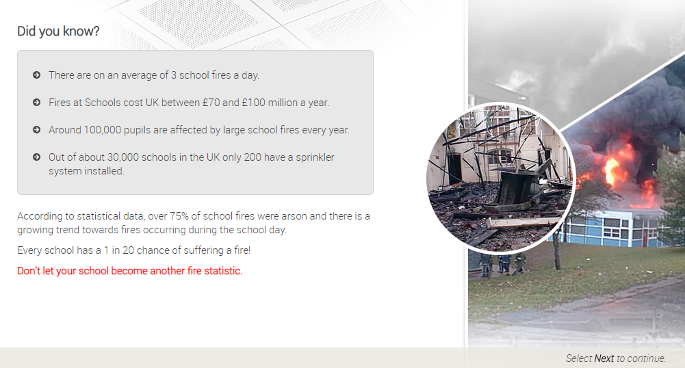 Fire Statistics in UK Schools