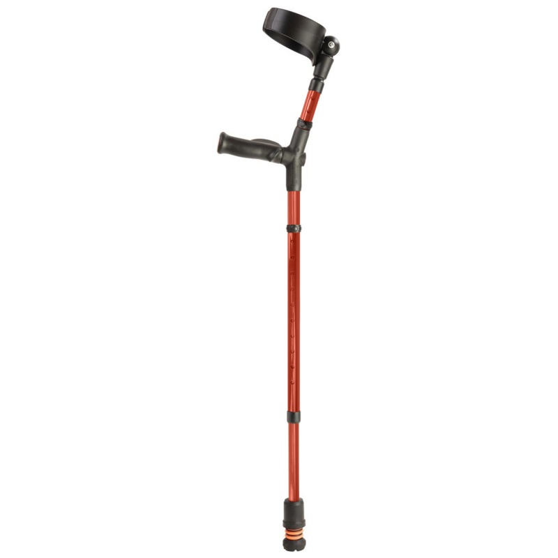 Flexyfoot Comfort Grip Adjustable Red Crutch Health and Care