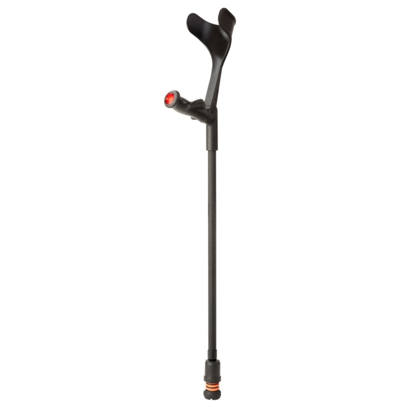 Flexyfoot Comfort Grip Open Cuff Black Crutch Health and Care