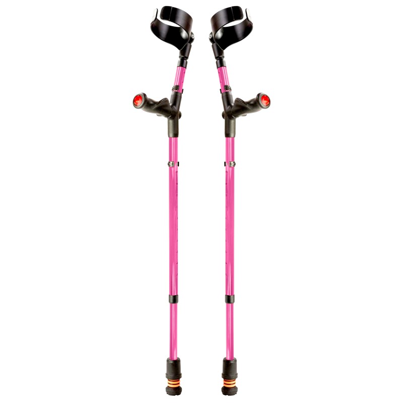 Flexyfoot Anatomic Comfort-Grip Double-Adjustable Crutches (Pair)