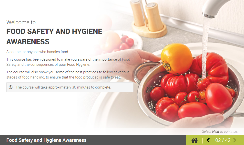 Food hygiene course introduction Welcome to the Food Hygiene Online Course