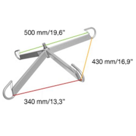 The Four-Point Sling Bar provides for space in a lifting sling for a comfortable life