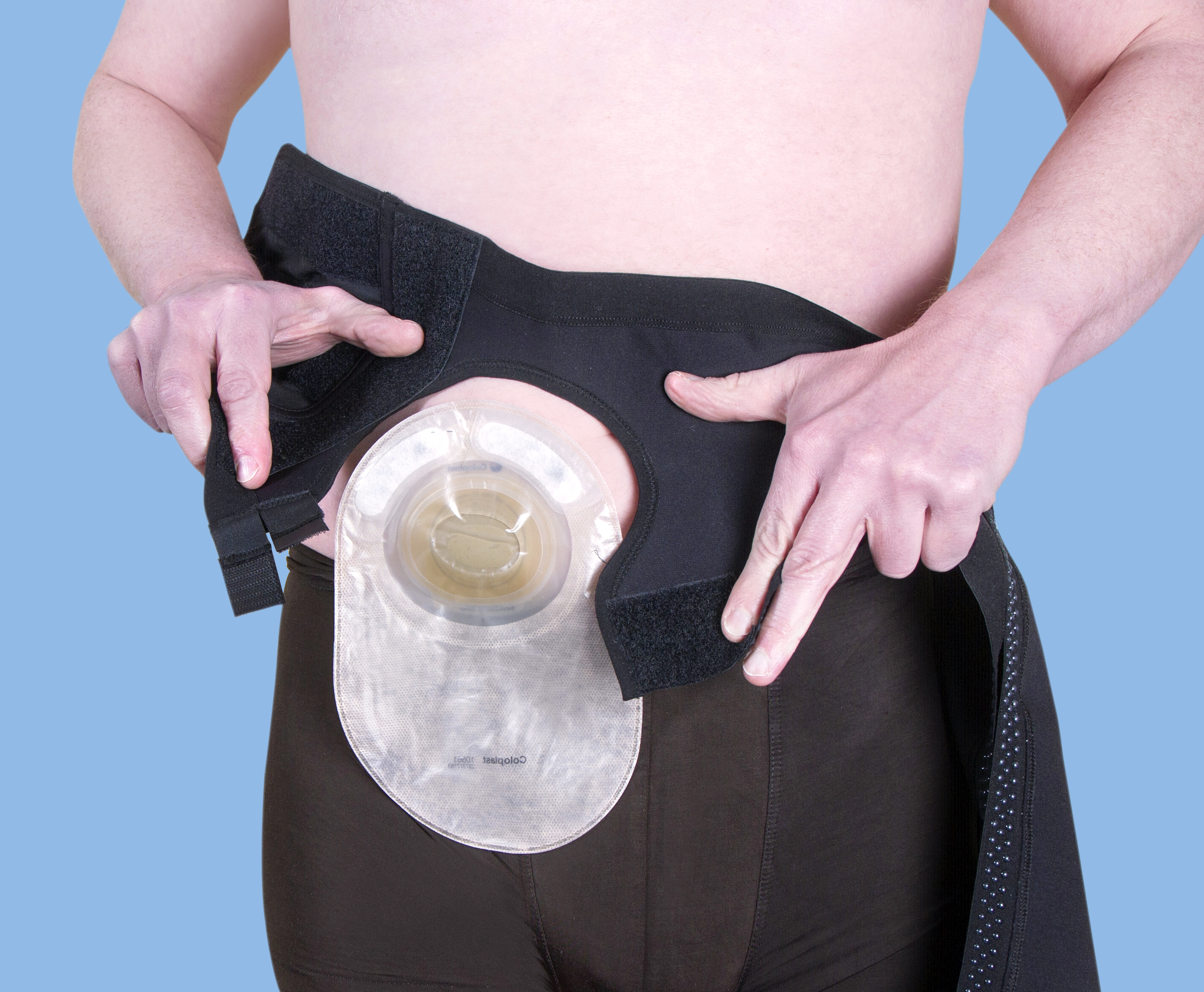 Fulcionel Hole Cut Ostomy and Hernia Support Belt Aperture