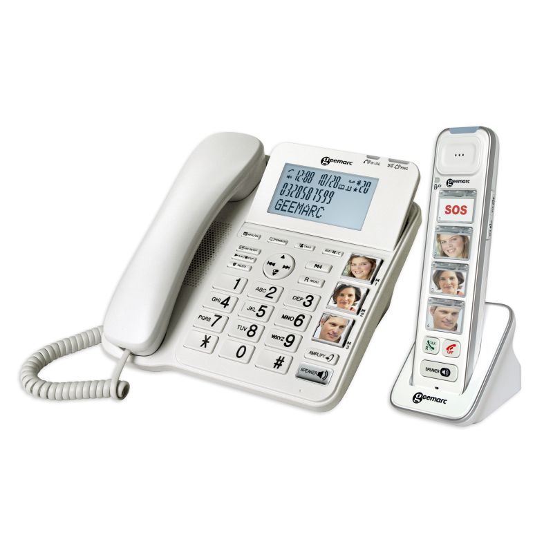 Geemarc AmpliDECT 295 Combi Photo Amplified Corded Desk Phone and Answering Machine