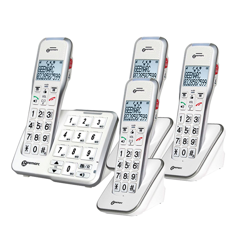 AmpliDECT 595 Phone + 3 Extra Handsets Health and Care