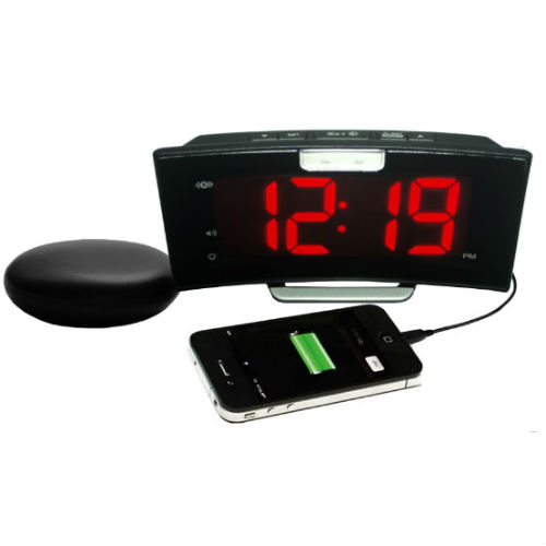 Geemarc Wake 'n' Shake Curve Alarm Clock Health and Care