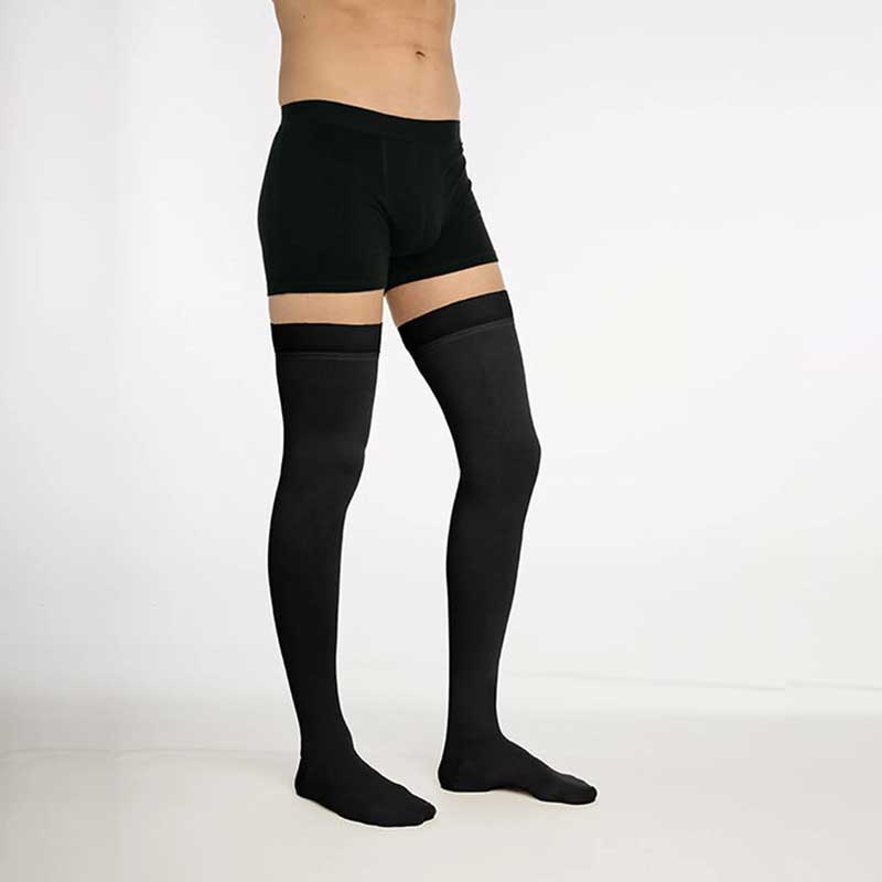 Sigvaris Coton CL2 Thigh Black Stockings | Health and Care
