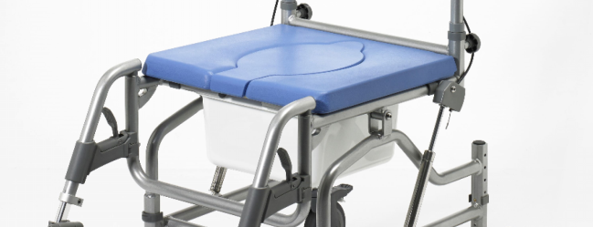 Deluxe Tilt-In Space Shower Commode Chair Cut-Away Front Homecraft Deluxe Tilt-In Space Shower Commode Chair Cut-Away Front