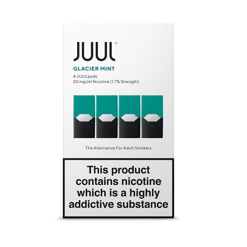 JUUL Glacier Mint JUUL Pods (Pack of 4 Refill Cartridges) Sports