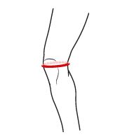 Measure the knee directly over the kneecap Knee Measurement