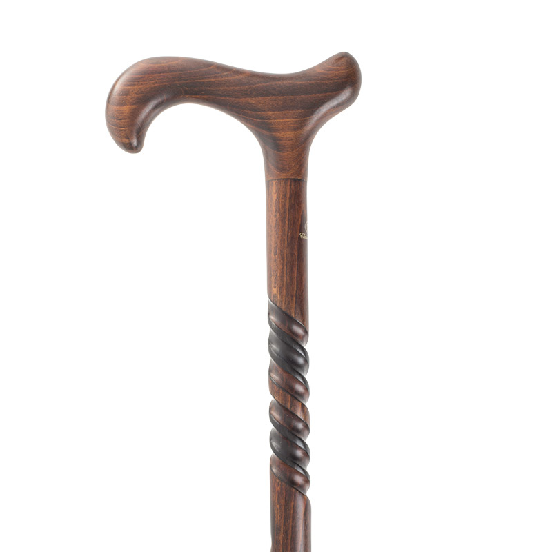 Ladies' Beech Derby Walking Stick with Spiral Health and Care