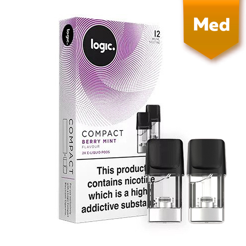 Logic Compact ECigarette Berry Mint 12mg ELiquid Pods Health and Care