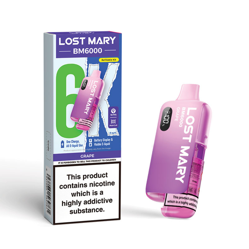 Lost Mary BM6000 Grape Reusable Vape Kit | Health and Care