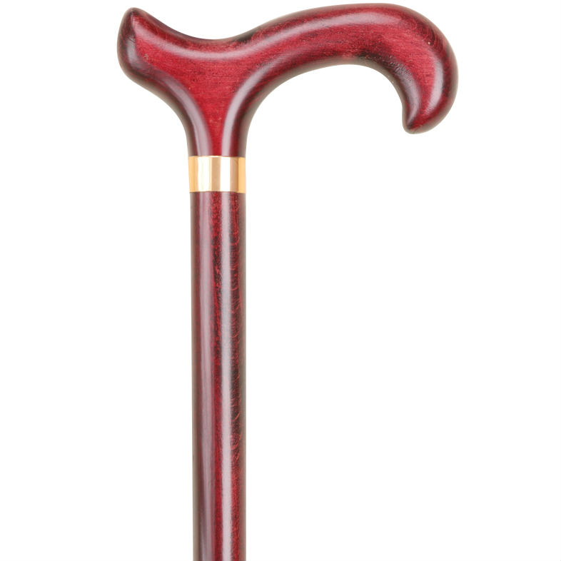 Mahogany Derby Handle Wooden Walking Stick Health and Care