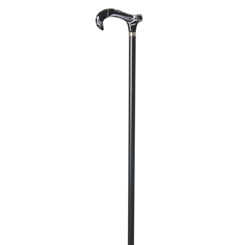 Marbled Black and White Derby Moderne Handle Walking Cane Health and Care