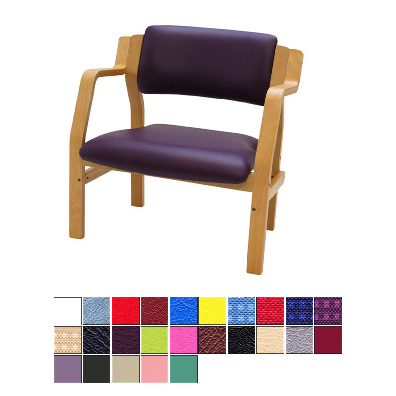 MediPlinth Wooden Frame Bariatric Waiting Room Chair Health and Care