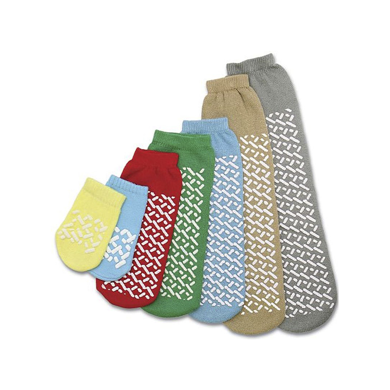 Medline Single Tread LARGE/BLUE Slipper Socks (Five Pairs)