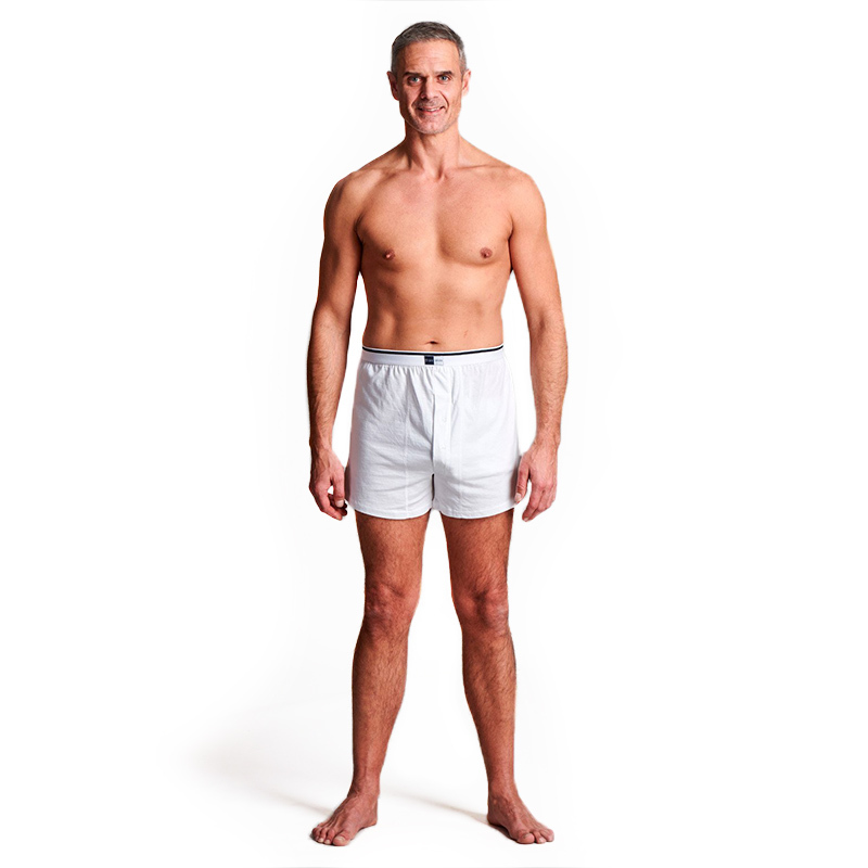 CUI Men's White Ostomy Boxer Shorts Health and Care