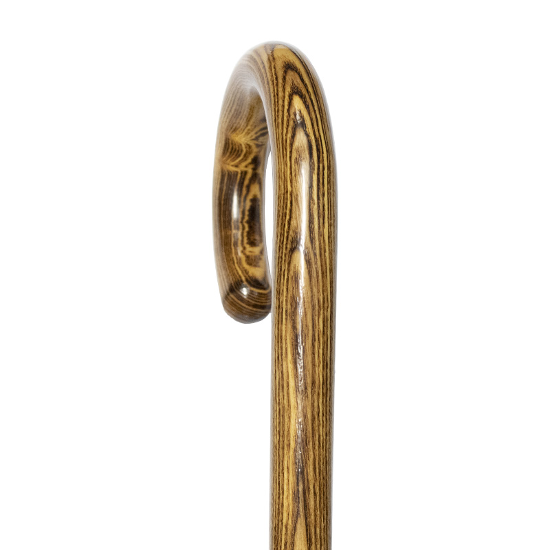 NOCE Dark Brown Acacia Wood Crook Walking | Canes Galore - View #5