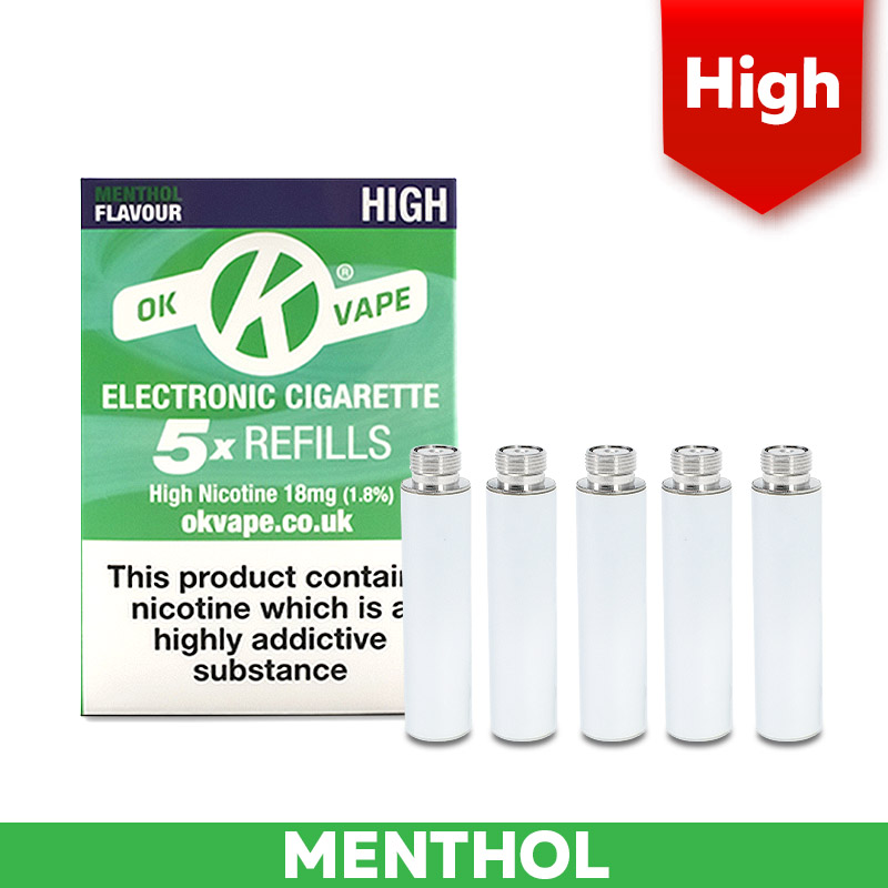 OK Vape High Menthol Refill Cartridges Health and Care
