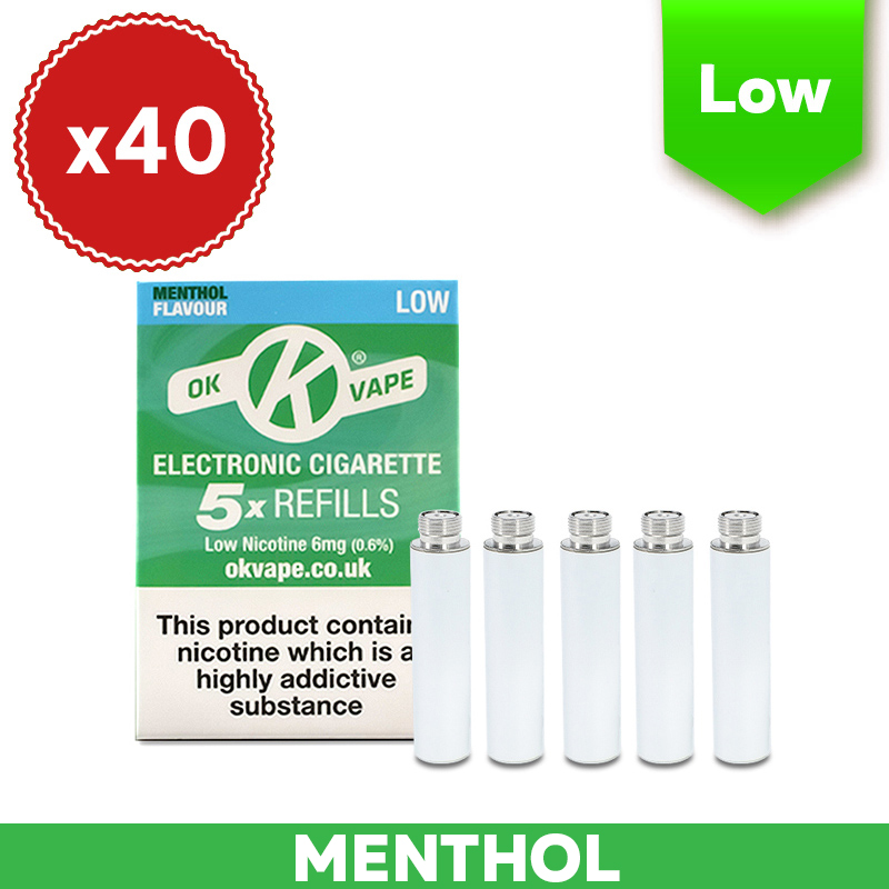OK Vape Low Menthol Cartridges (40 Packs) Health and Care
