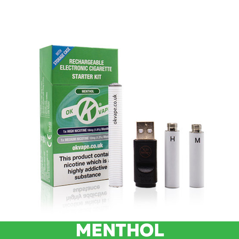 OK Vape Menthol ECigarette Starter Kit Health and Care