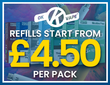 OK Vape Refills from £4.50 per Pack