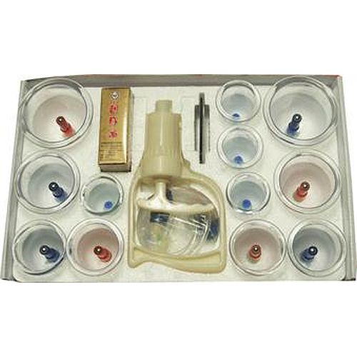 Complete Plastic Cupping Set with 12 Cups Health and Care