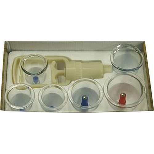 Complete Plastic Cupping Set with 6 Cups Health and Care