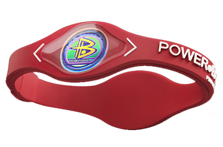 Power Balance Sports Bracelet Hologram Wristband Red and White