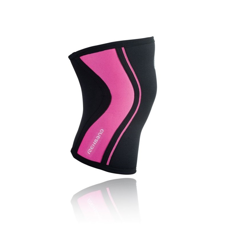 Rehband kniesteun voor krachttraining en fitness - kniesteun 7 mm neopreen voor zware training, flexibel en antislip, kniehoes voor dames en heren, Kleur:Carbon/Zwart, Maat:XS