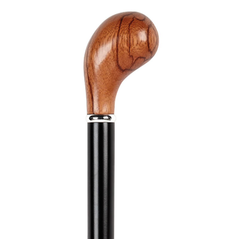 Rosewood Pistol Grip Walking Stick Health and Care