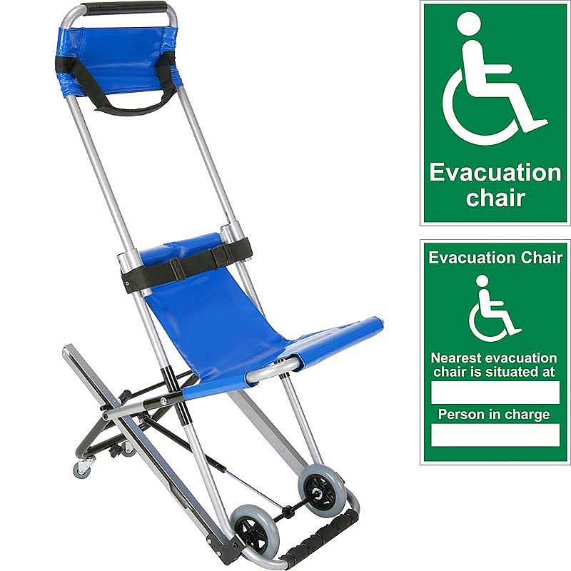 Evacuation Chair w/ Free Accessory Bundle Health and Care
