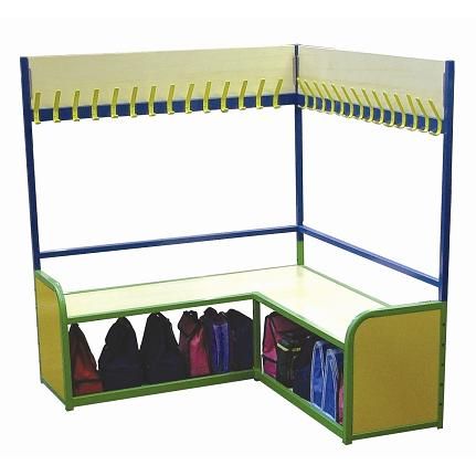 School Cloakroom Coat Storage Corner Bench Health And Care