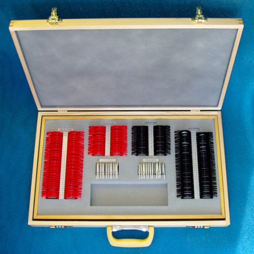 Trial Lens Set  with Plastic Rims in a Wooden Case
