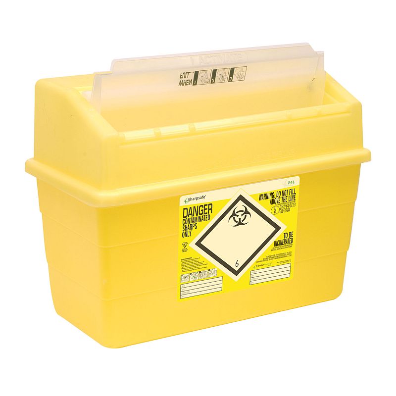 Sharpsafe 24L Protected Container 10 Pack Health and Care