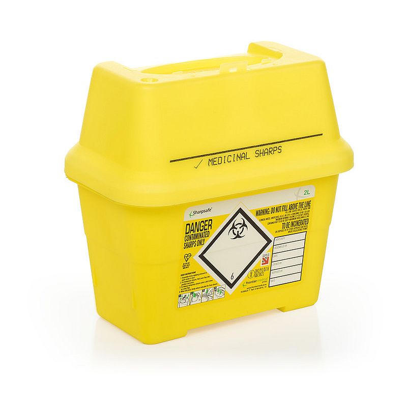 Sharpsafe 2L Sharps Container Units (50 Pack) Health and Care