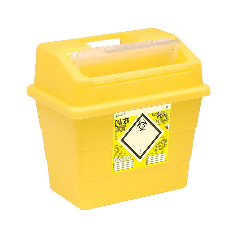 Sharpsafe 9L Protected Access Sharps Container Health and Care