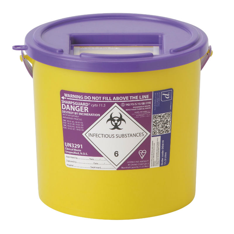 Sharpsguard Cyto 11.5L Sharps Container (Case of 20) Health and Care