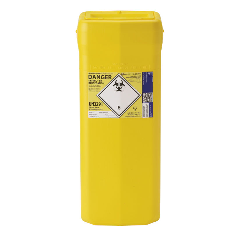Sharpsguard Yellow 35L Theatre Sharps Bin (Case of 4) Sports