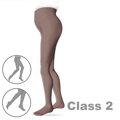 Sigvaris Cotton Class 2 Black Maternity Compression Tights Health and